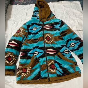 Western, Aztec, Fluffy Coat